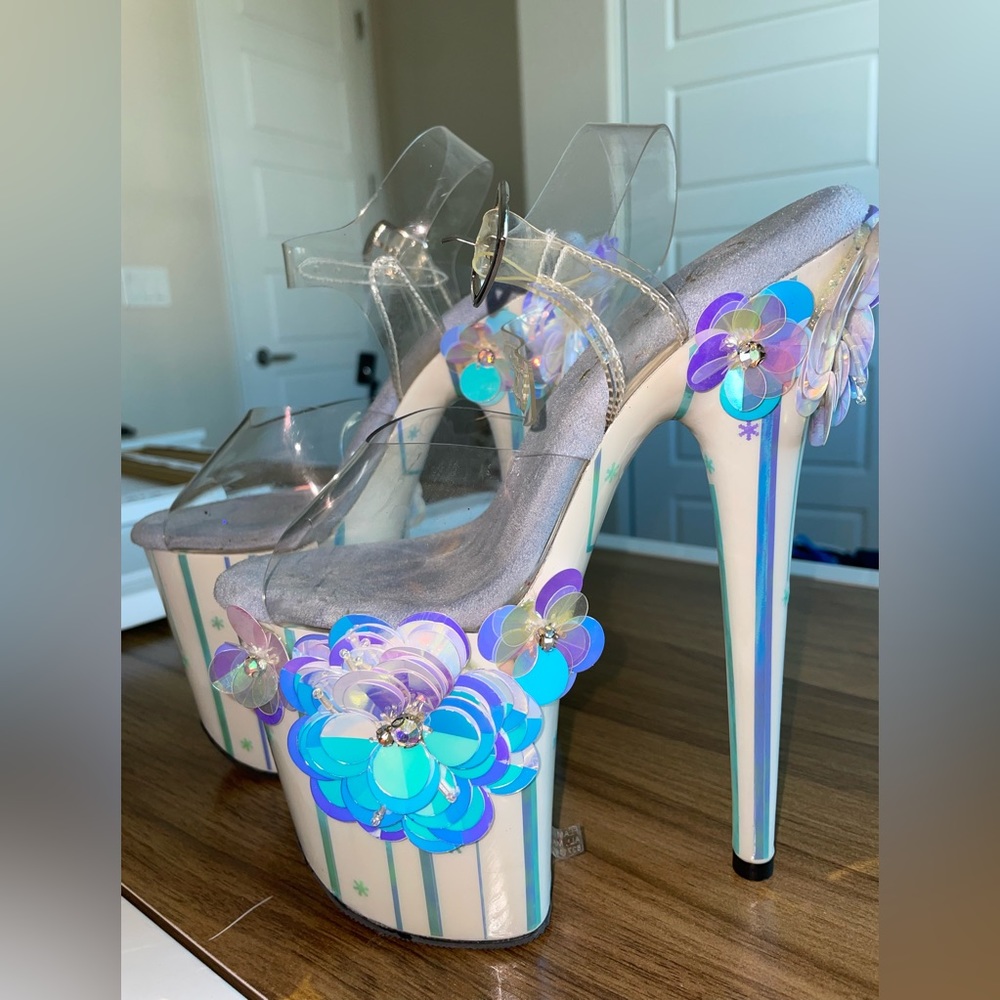 3D Flower Pleaser Heels